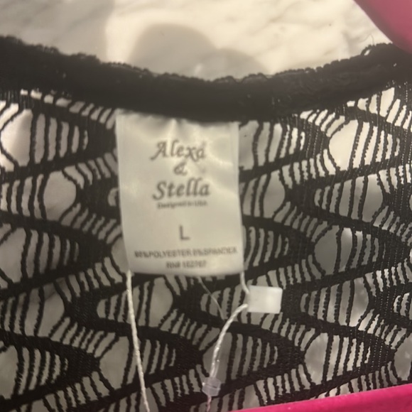 Alexa & Stella Black Lace Swim Cover Up Size Large - Picture 3 of 4
